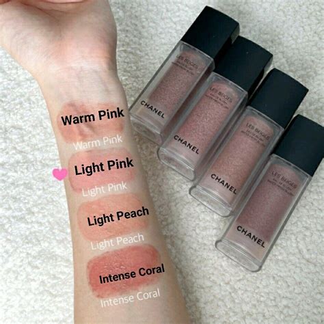 chanel les beiges warm pink|chanel les beiges colour chart.